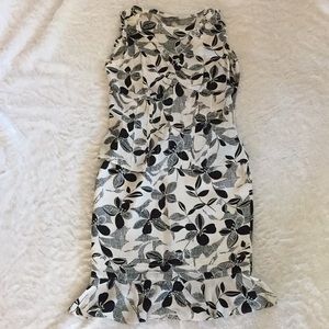 Black&White Silk Top And Skirt